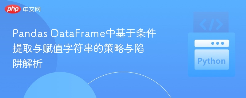 Pandas DataFrame中基于条件提取与赋值字符串的策略与陷阱解析