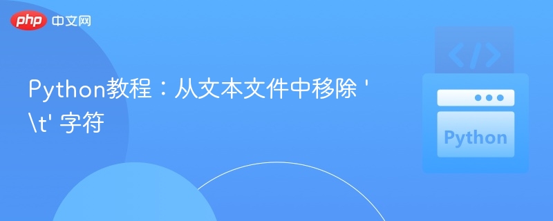 Python教程：从文本文件中移除 '\t' 字符