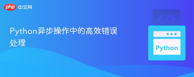 Python异步操作中的高效错误处理