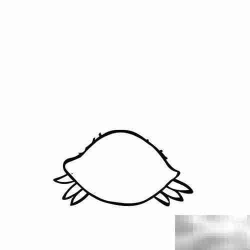 大眼睛螃蟹简笔画教程