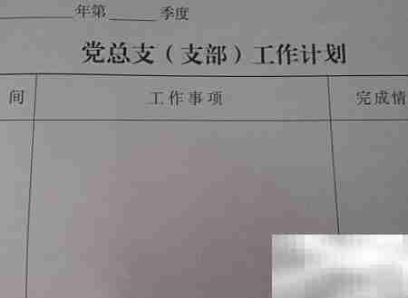 党支部手册填写规范