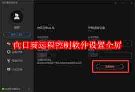向日葵远程控制软件如何设置全屏