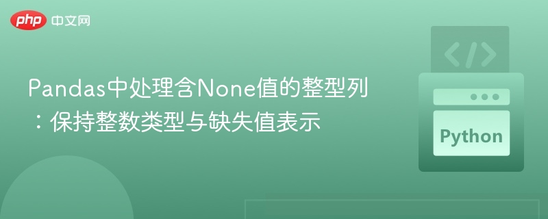 Pandas处理含None整型列方法