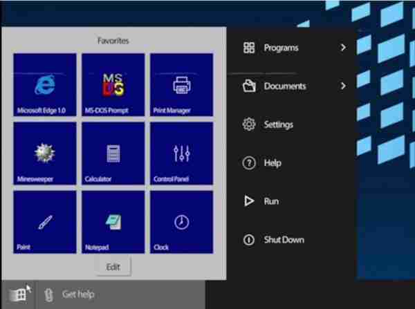 Win10复古UI概念图：重回1990年