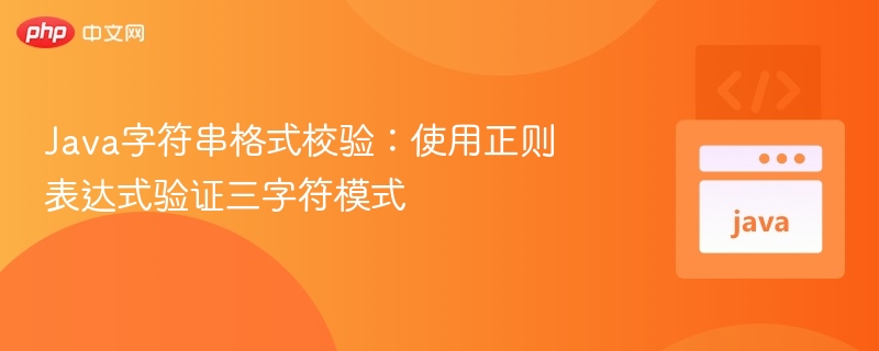 Java正则校验三字符模式方法