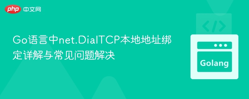 Go语言net.DialTCP绑定本地地址详解