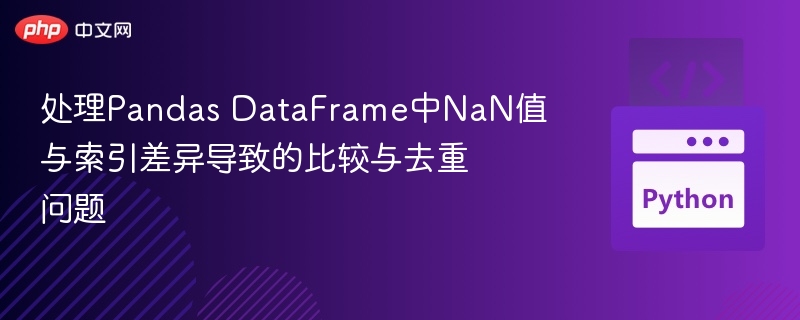 Pandas处理NaN与索引差异问题
