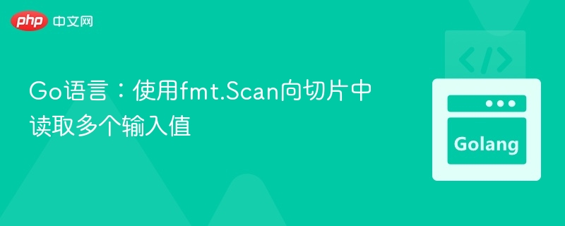 Go语言：使用fmt.Scan向切片中读取多个输入值
