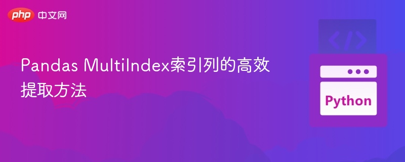 Pandas多级索引列高效提取技巧