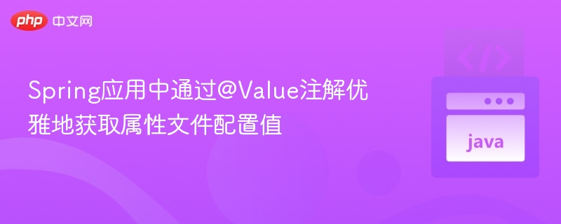 Spring中优雅使用@Value获取配置值方法