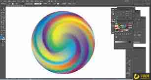 ai如何绘制彩色渐变螺旋图标