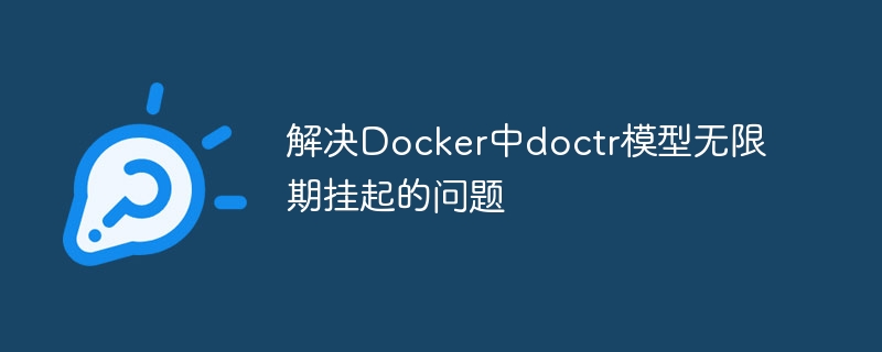 Docker中doctr模型挂起怎么解决