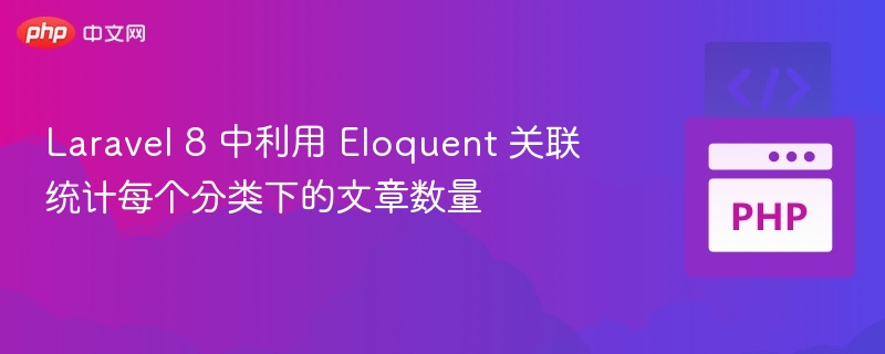 Laravel 8 Eloquent 关联统计文章数