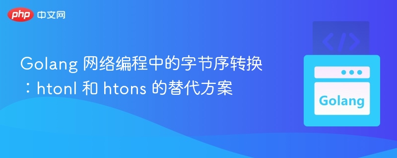 Golang 网络编程中的字节序转换：htonl 和 htons 的替代方案