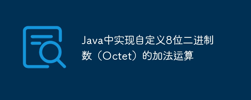 Java实现8位二进制数加法运算详解