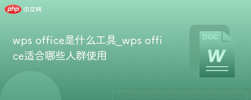 wps office是什么工具_wps office适合哪些人群使用