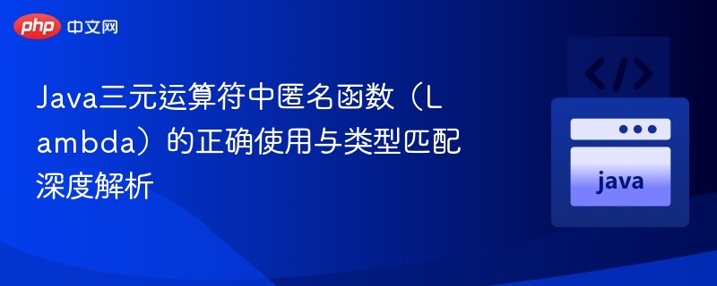 Java三元运算符中Lambda使用与类型匹配解析