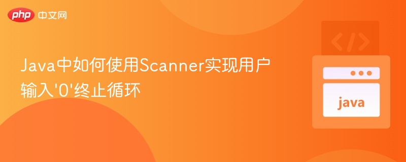 Java中Scanner输入0结束循环方法