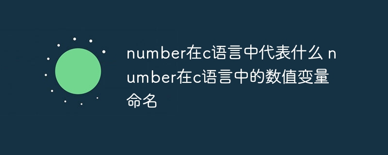 C语言中 number 代表数值变量命名方式