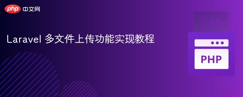 Laravel多文件上传实现方法详解