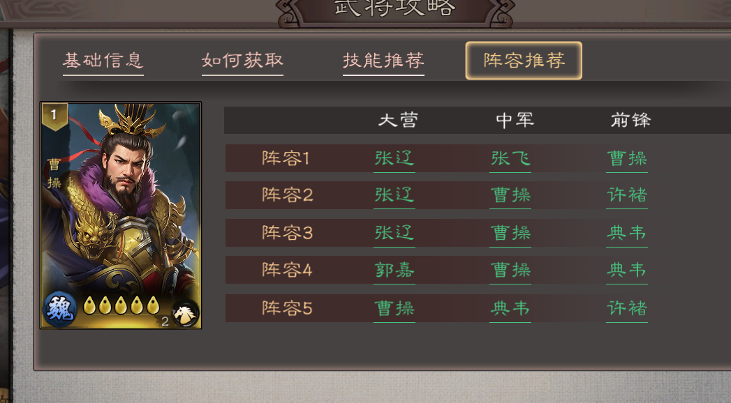 三国乱世霸王曹操角色攻略