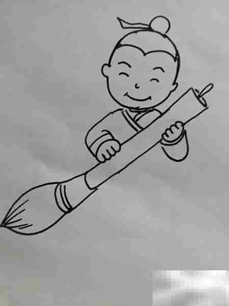 神笔马良简笔画教程