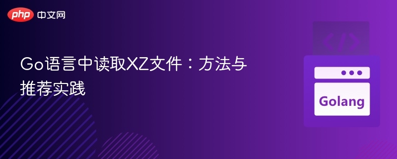 Go读取XZ文件方法与技巧