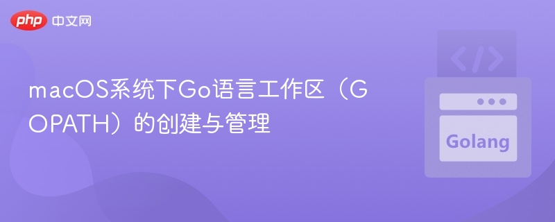 Mac下Go工作区设置与管理教程