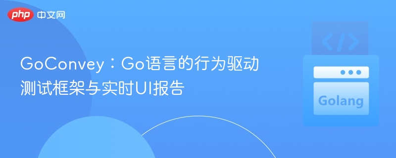 Go语言行为测试框架与实时UI报告解析