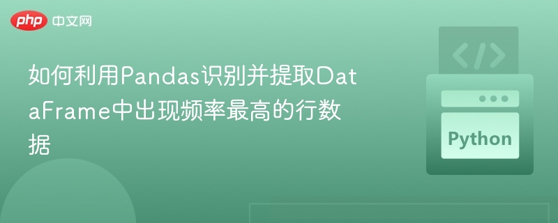 Pandas如何提取高频行数据