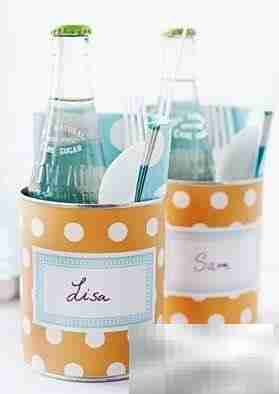 奶粉罐变身创意艺术品