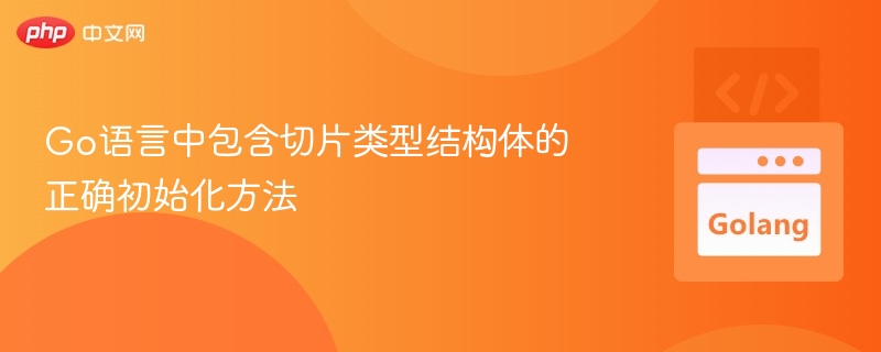 Go语言切片结构体正确初始化方式