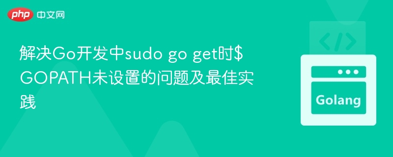 Go开发中sudo go get报错解决方法