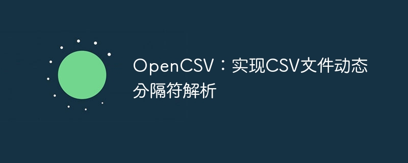OpenCSV动态分隔符解析方法
