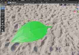 blender如何快速建模一片绿树叶