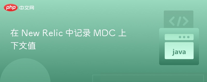 New Relic 记录 MDC 上下文方法