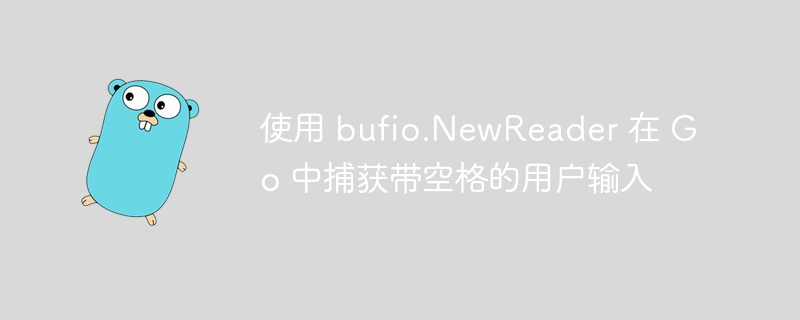 Go 中使用 bufio.NewReader 读取带空格输入的方法