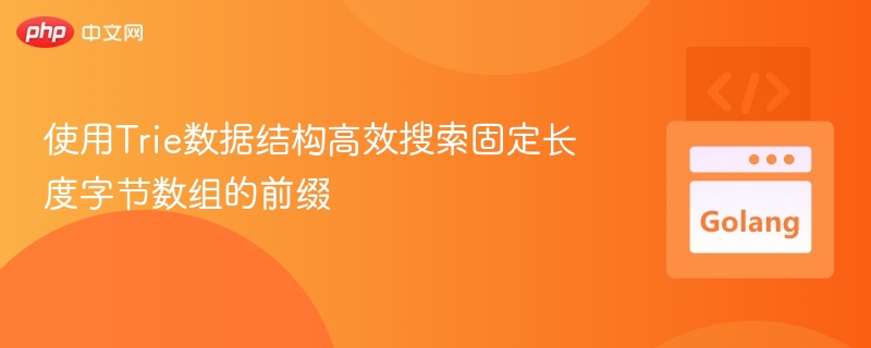 Trie结构高效查找固定长度字节数组前缀