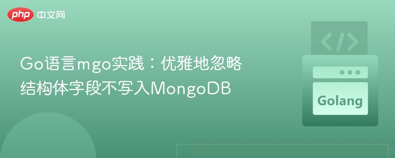 Go语言mgo忽略字段写入MongoDB技巧