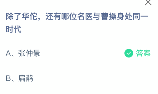 除了华佗还有哪位名医与曹操身处同一时代