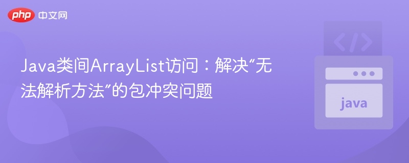 Java类间访问ArrayList：解决方法无法解析的包冲突