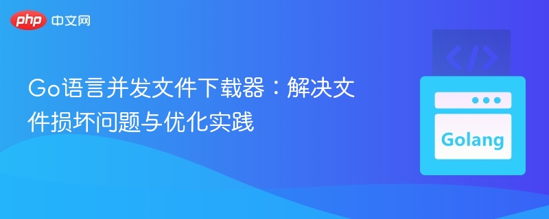 Go语言并发下载器：解决文件损坏与优化技巧