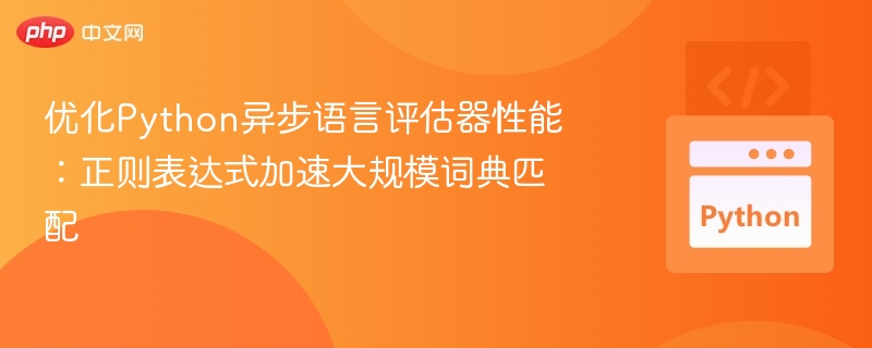 Python异步词典匹配优化：正则加速指南