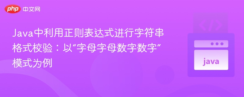 Java正则表达式校验字母数字格式