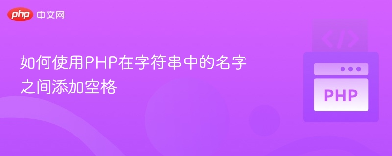 PHP字符串名字加空格技巧