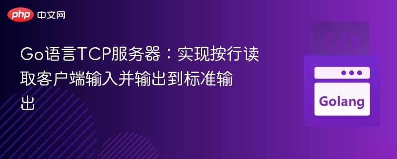Go语言TCP服务器：实现按行读取客户端输入并输出到标准输出