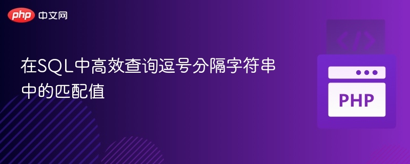 SQL高效查询逗号字符串匹配值方法