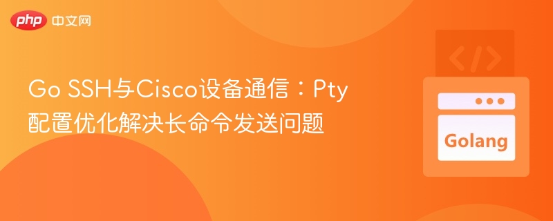 Go SSH连接Cisco设备：Pty优化解决长命令问题