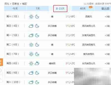15天天气预报查询