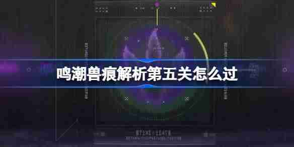 鸣潮兽痕解析第五关怎么过-鸣潮兽痕解析第五关攻略